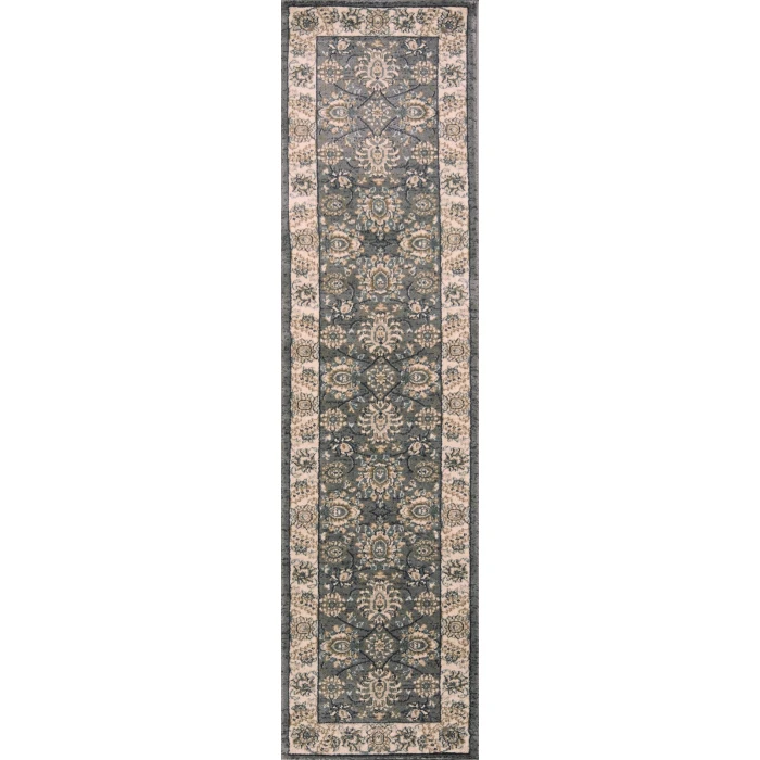 Kas Avalon 5608 Grey/Ivory Kashan Area Rug 5'3" x 7'7"