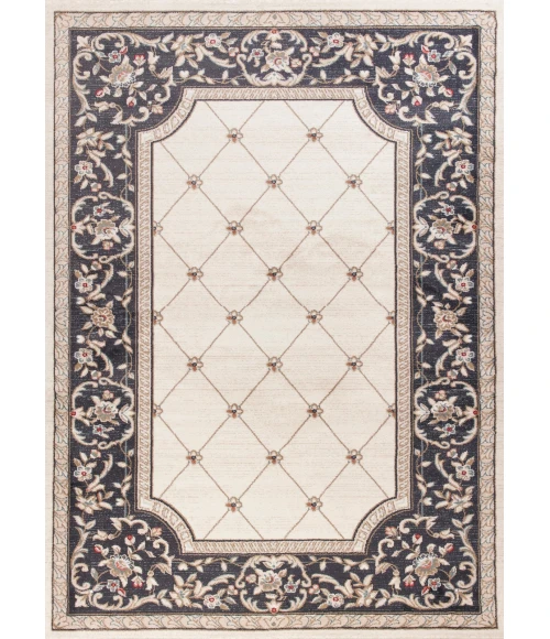 Kas Avalon 5614 Ivory/Grey Courtyard Area Rug 5'3" x 7'7"