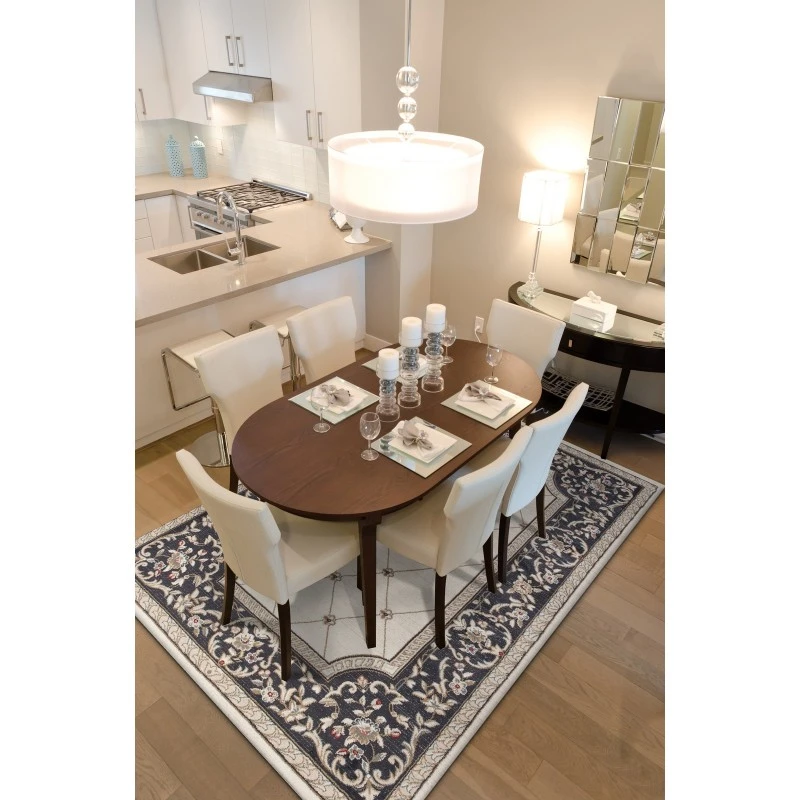 Kas Avalon 5614 Ivory/Grey Courtyard Area Rug 5'3" x 7'7"