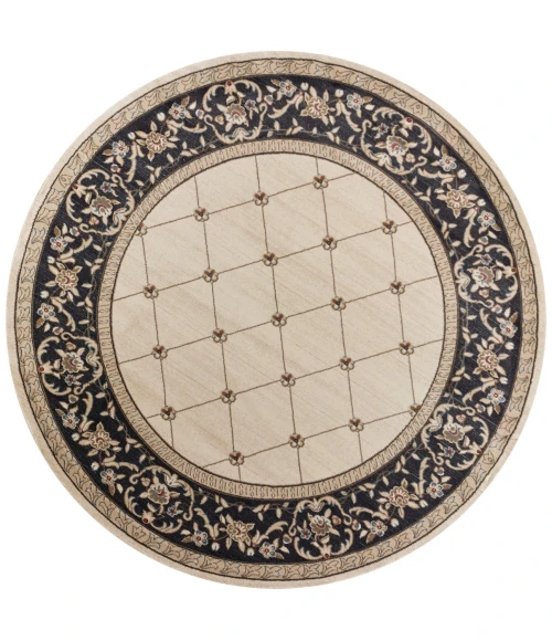 Kas Avalon 5614 Ivory/Grey Courtyard Area Rug 5'3" x 7'7"