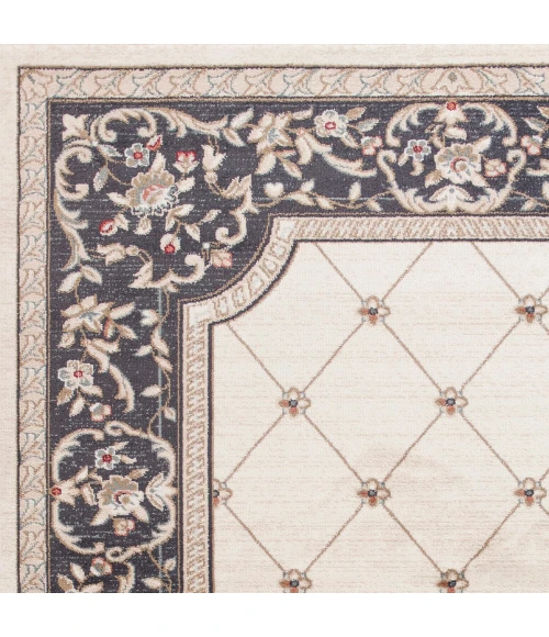 Kas Avalon 5614 Ivory/Grey Courtyard Area Rug 5'3" x 7'7"