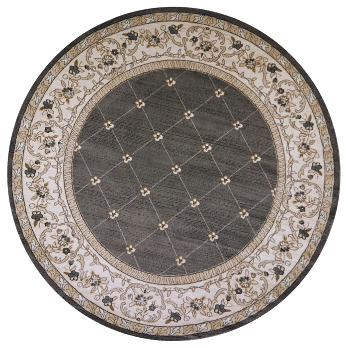 Kas Avalon 5615 Grey/Ivory Courtyard Area Rug 7'10" x 9'10"