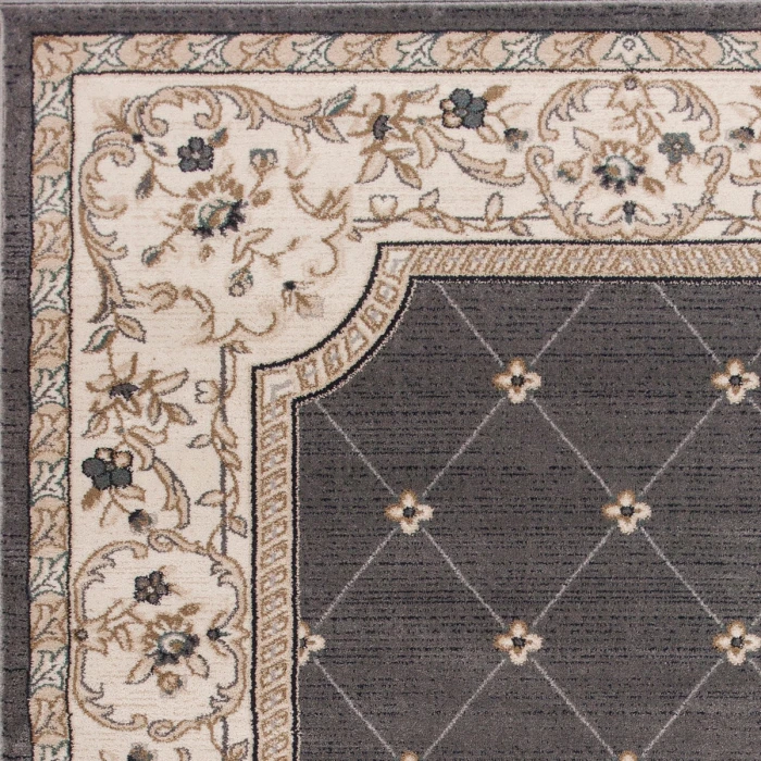 Kas Avalon 5615 Grey/Ivory Courtyard Area Rug 7'10" x 9'10"