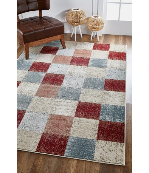 Kas Avalon 5616 Brown Checkered Area Rug 3'3" x 5'3"