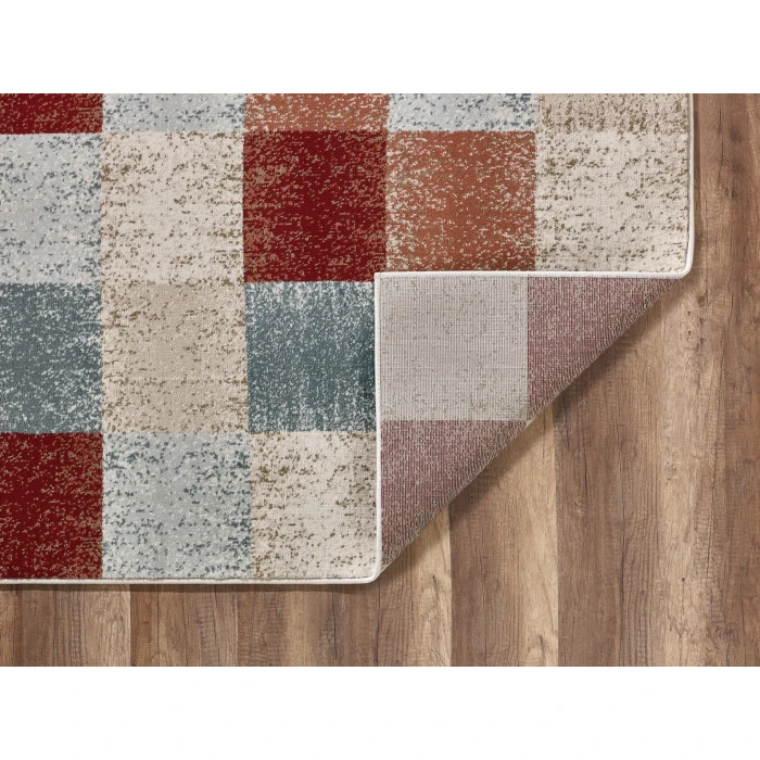 Kas Avalon 5616 Brown Checkered Area Rug 7'10" x 9'10"