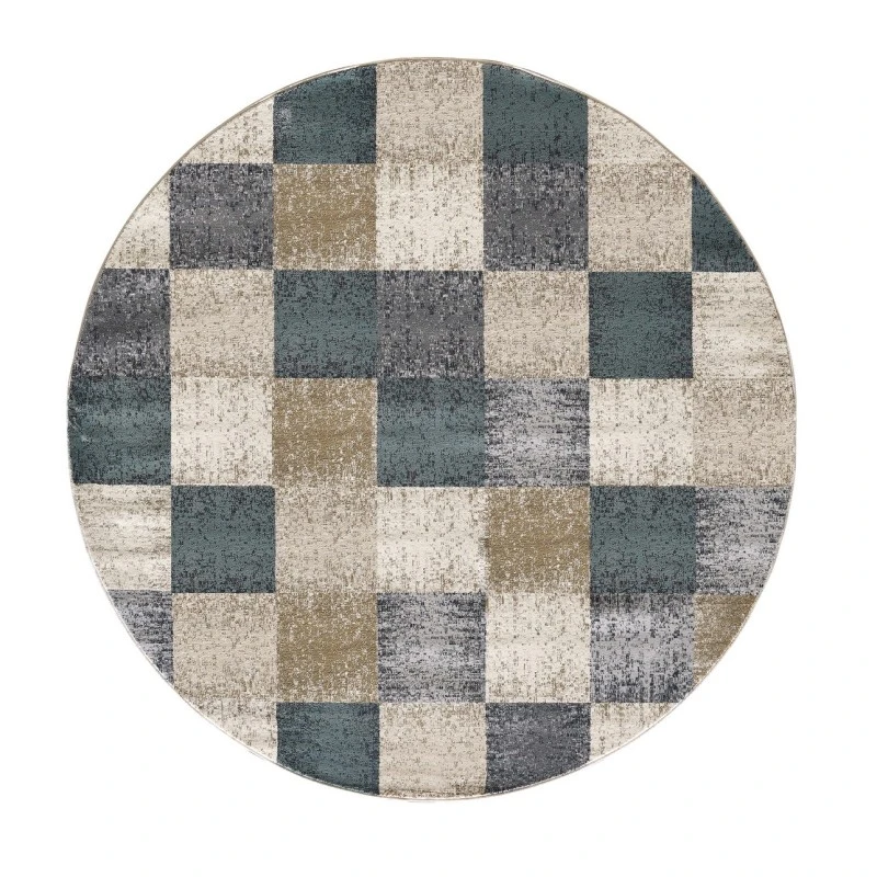 Kas Avalon 5617 Ivory Checkered Area Rug 5'3" x 7'7"