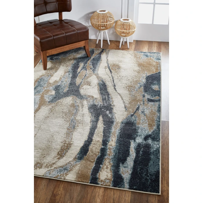 Kas Avalon 5618 Ivory/Blue Wonder Area Rug 5'3" x 7'7"