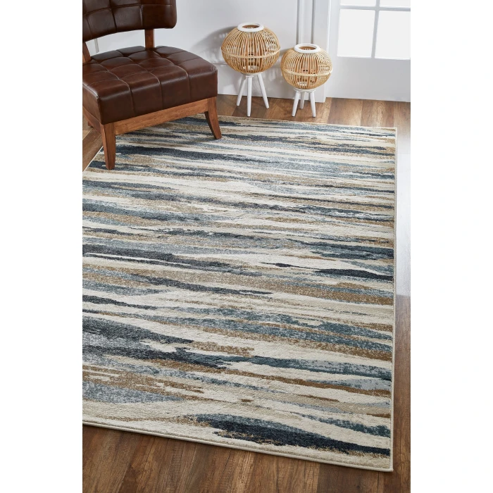 Kas Avalon 5620 Ivory/Blue Landscapes Area Rug 5'3" x 7'7"