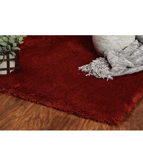 Kas Bliss 1564 Red Shag Area Rug 6' Round
