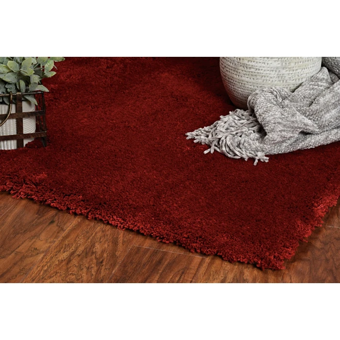 Kas Bliss 1564 Red Shag Area Rug 6' Round