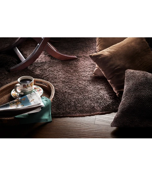 Kas Bliss 1566 Espresso Shag Area Rug 9' x 13'