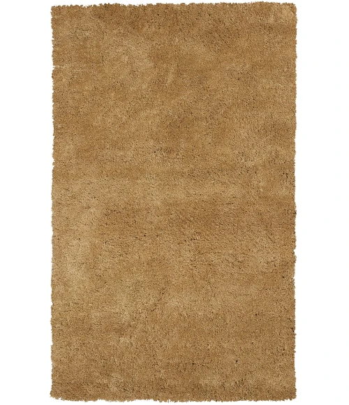 Kas Bliss 1567 Gold Shag Area Rug 8' Round