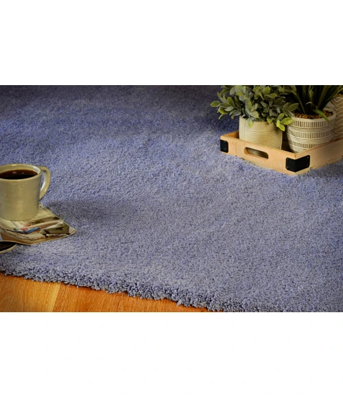 Kas Bliss 1573 Purple Shag Area Rug 8' Round