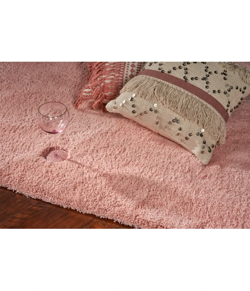 Kas Bliss 1575 Rose Pink Shag Area Rug 9' x 13'