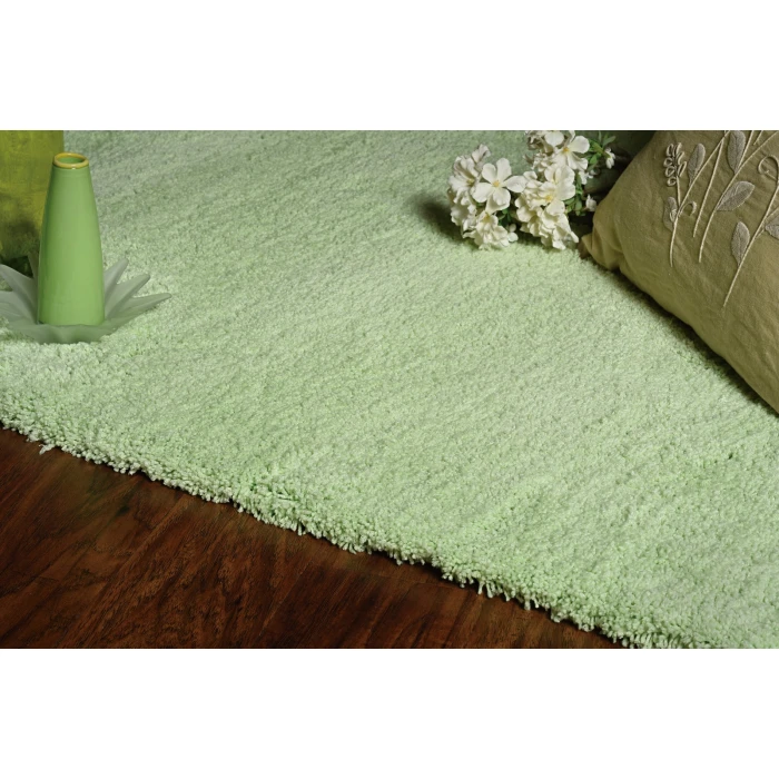 Kas Bliss 1578 Spearmint Green Shag Area Rug 8' Round