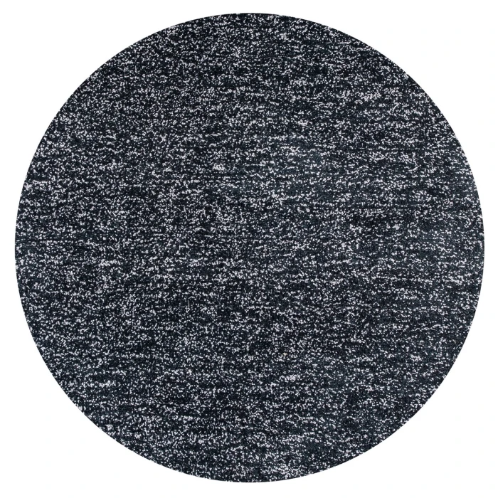 Kas Bliss 1583 Black Heather Shag Area Rug 8' Round