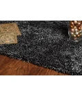 Kas Bliss 1583 Black Heather Shag Area Rug 3'3" x 5'3"