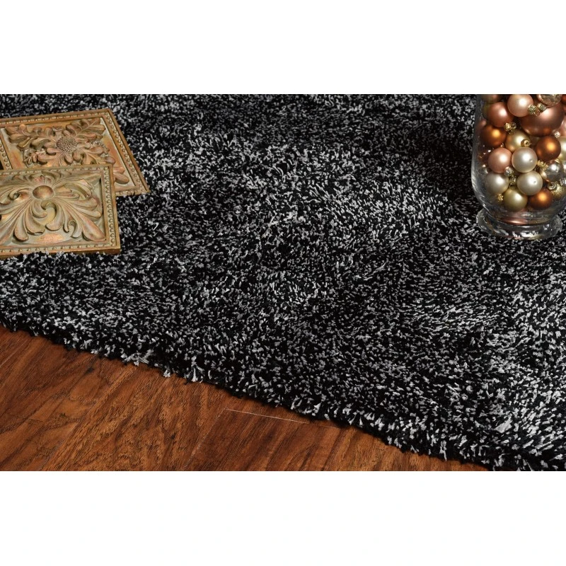 Kas Bliss 1583 Black Heather Shag Area Rug 3'3" x 5'3"