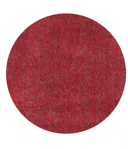 Kas Bliss 1584 Red Heather Shag Area Rug 8' Round
