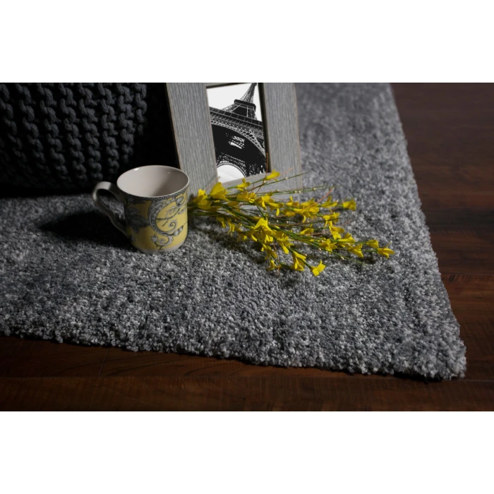 Kas Bliss 1585 Grey Heather Shag Area Rug 6' Round
