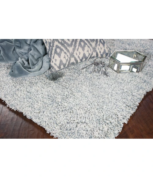 Kas Bliss 1587 Slate Heather Shag Area Rug 2'3" x 7'6" Runner