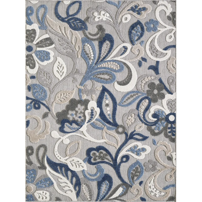 Kas Calla 6922 Grey/Blue Leila Area Rug 2'2" x 4'