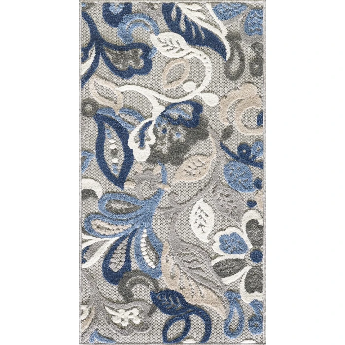 Kas Calla 6922 Grey/Blue Leila Area Rug 2'2" x 4'