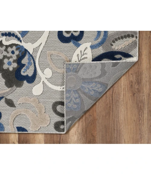 Kas Calla 6922 Grey/Blue Leila Area Rug 7'10' Round