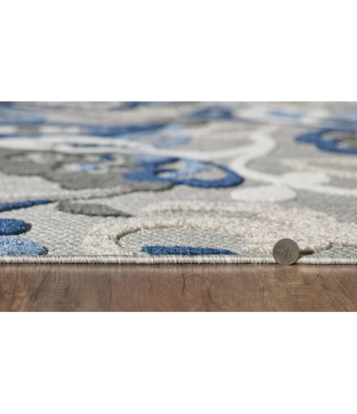 Kas Calla 6922 Grey/Blue Leila Area Rug 7'10' Round