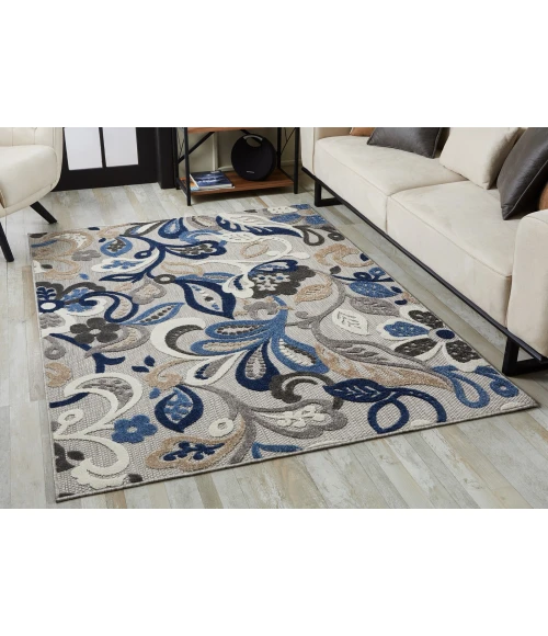 Kas Calla 6922 Grey/Blue Leila Area Rug 7'10' Round