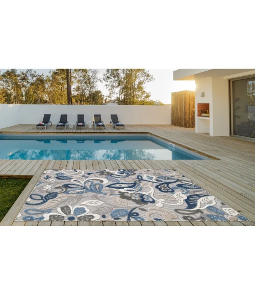 Kas Calla 6922 Grey/Blue Leila Area Rug 7'10' Round