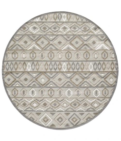 Kas Calla 6925 Grey Aztec Area Rug 6'7" x 9'