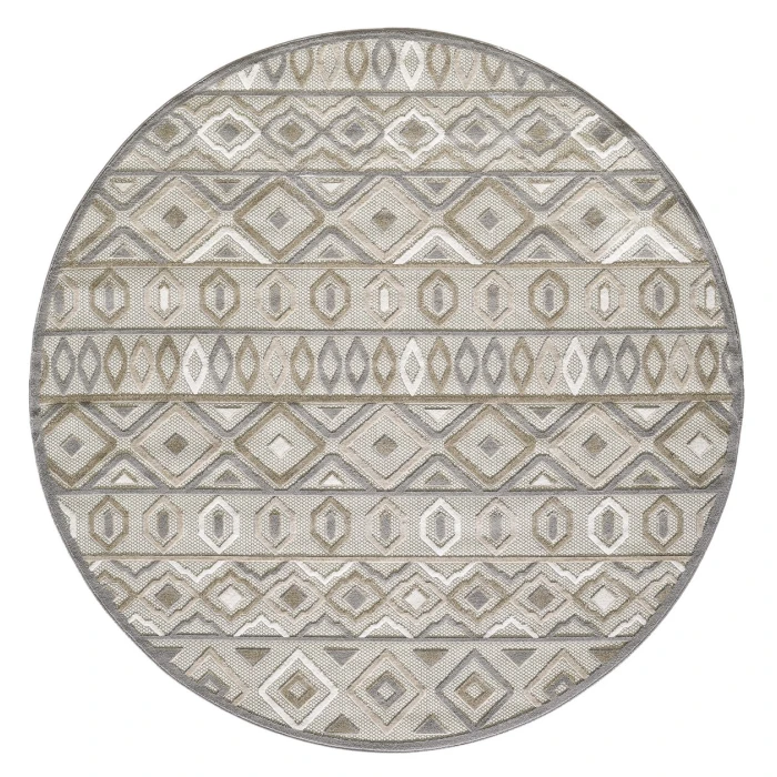 Kas Calla 6925 Grey Aztec Area Rug 2'2" x 4'