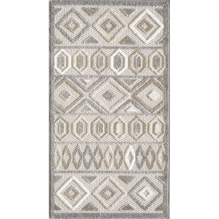 Kas Calla 6925 Grey Aztec Area Rug 2'2" x 4'