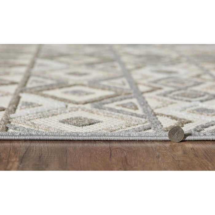 Kas Calla 6925 Grey Aztec Area Rug 2'2" x 4'