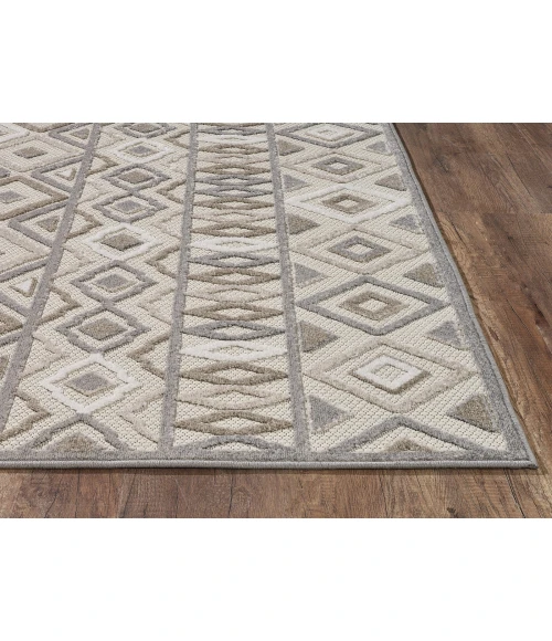 Kas Calla 6925 Grey Aztec Area Rug 6'7" x 9'