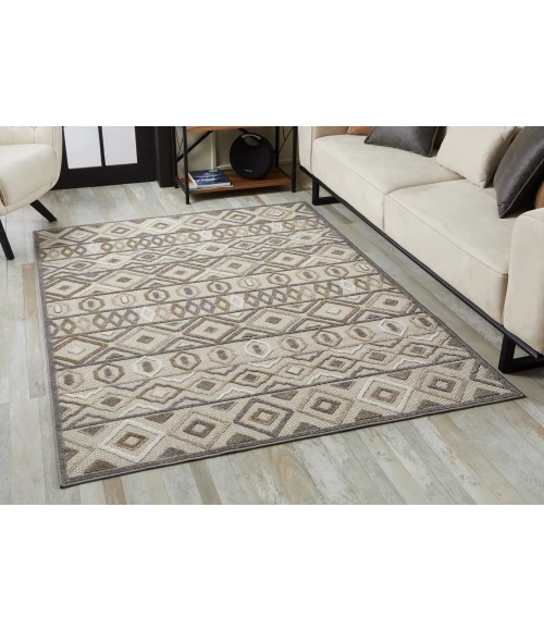 Kas Calla 6925 Grey Aztec Area Rug 6'7" x 9'
