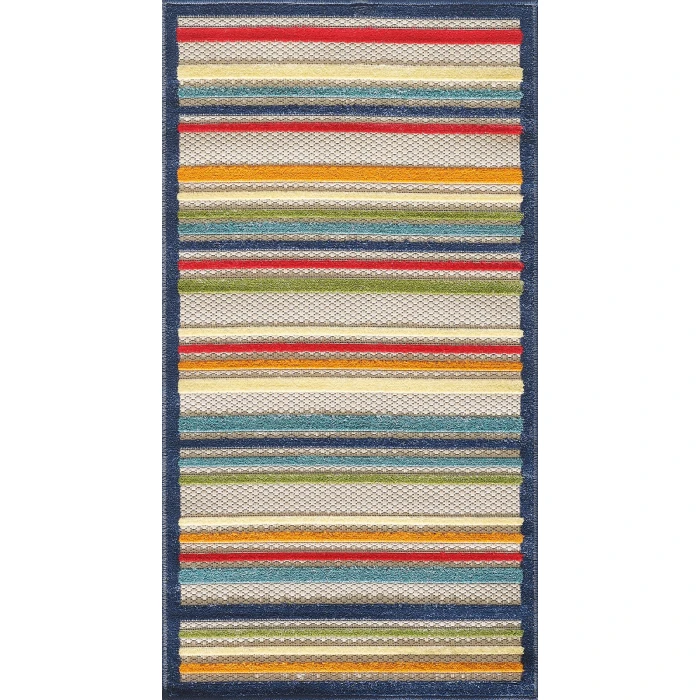 Kas Calla 6927 Ivory/Multi Stripes Area Rug 7'10' Round