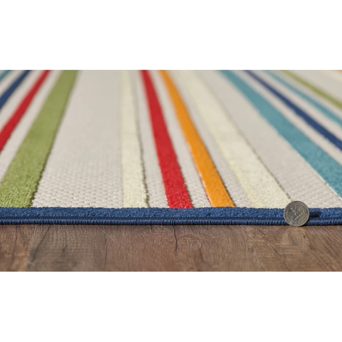 Kas Calla 6927 Ivory/Multi Stripes Area Rug 7'10' Round
