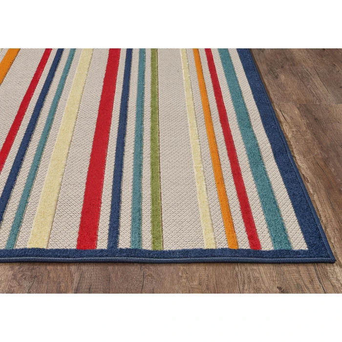 Kas Calla 6927 Ivory/Multi Stripes Area Rug 7'10' Round