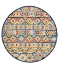 Kas Calla 6928 Ivory/Multi Aztec Area Rug 6'7" x 9'