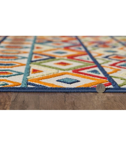 Kas Calla 6928 Ivory/Multi Aztec Area Rug 6'7" x 9'