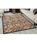 Kas Calla 6928 Ivory/Multi Aztec Area Rug 6'7" x 9'