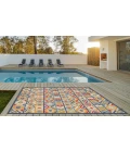 Kas Calla 6928 Ivory/Multi Aztec Area Rug 6'7" x 9'