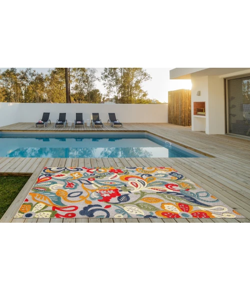 Kas Calla 6929 Ivory/Multi Leila Area Rug 6'7" x 9'
