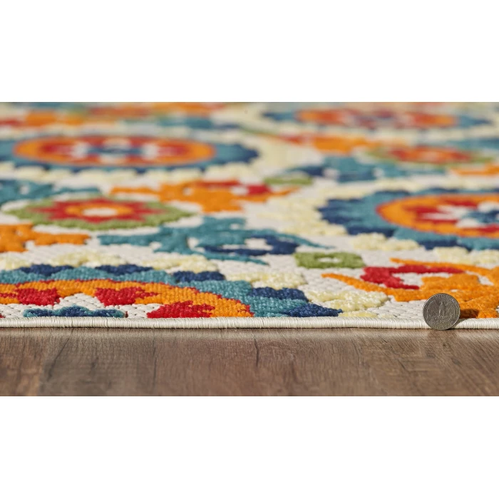 Kas Calla 6931 Ivory/Multi Manor Area Rug 2'2" x 4'