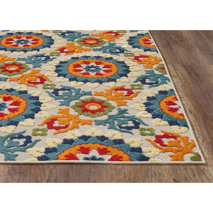 Kas Calla 6931 Ivory/Multi Manor Area Rug 2'2" x 4'