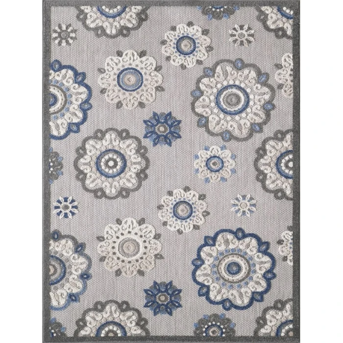 Kas Calla 6932 Grey/Blue Suzani Area Rug