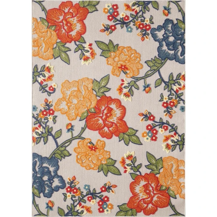 Kas Calla 6937 Ivory Floral Vine Area Rug