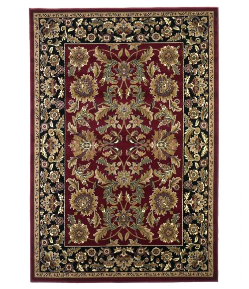 Kas Cambridge 7301 Red/Black Kashan Area Rug 3'3" x 4'11"